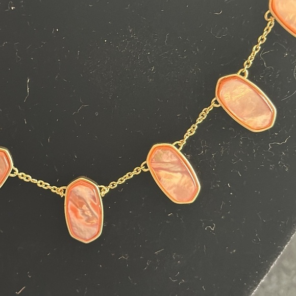 Kendra Scott Meadow Necklace NWT gold with pink adjustable length - Picture 6 of 10